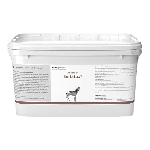 almapharm allequin Sorbitox | 3 kg | Ergänzungsfuttermittel für Pferde | Vitalstoffe zur Unterstützung der Verdauung, der Schadstoffbindung und Stoffwechselaktivierung von almapharm