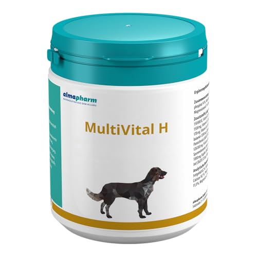 almapharm MultiVital H | 500 g | Ergänzungsfuttermittel für Hunde | Bedarfsgerechte hypoallergene Mischung von Vitaminen, Spurenelementen und Mineralstoffen von almapharm