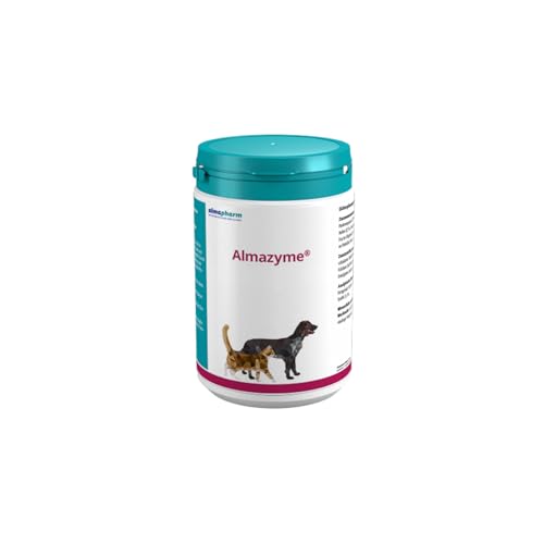 almapharm Almazyme Pulver | 500 g | Ergänzungsfuttermittel für Hunde und Katzen | Vitalstoffe die zum optimalen Nahrungsaufschluss für Hunde und Katzen beitragen können von Almapharm