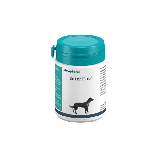 almapharm EnteriTab 20 Tabletten | 20 Tabletten | Diätergänzungsfuttermittel für Hunde | Kann bei akuter Resorptionsstörung des Darms unterstützen von almapharm