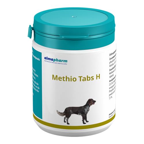 Almapharm Methio Tabs H | 125 Stück | Diät-Ergänzungsfuttermittel für Hunde | Zur Unterstützung der Auflösung von Struvitsteinen von almapharm