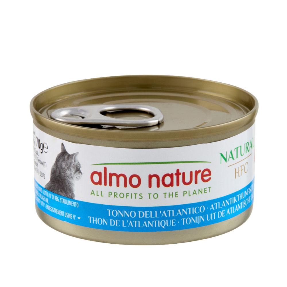 12 + 6 gratis! 18 x 70 g Almo Nature HFC - Natural Atlantikthunfisch 12 + 6 gratis! 18 x 70 g Almo Nature HFC - Natural Atlantikthunfisch von Almo Nature 70g