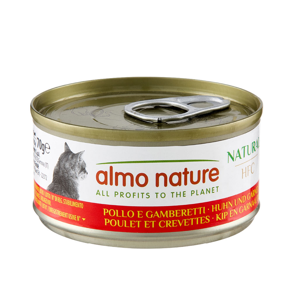 12 + 6 gratis! 18 x 70 g Almo Nature HFC - Natural Huhn & Garnelen 12 + 6 gratis! 18 x 70 g Almo Nature HFC - Natural Huhn & Garnelen von Almo Nature 70g