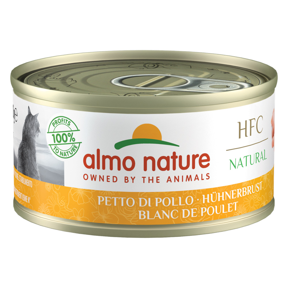 20 + 4 gratis! 24 x 70 g Almo Nature - HFC Natural: Hühnerbrust von Almo Nature 70g