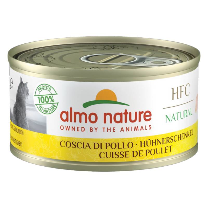 20 + 4 gratis! 24 x 70 g Almo Nature - HFC Natural: Hühnerschenkel von Almo Nature 70g