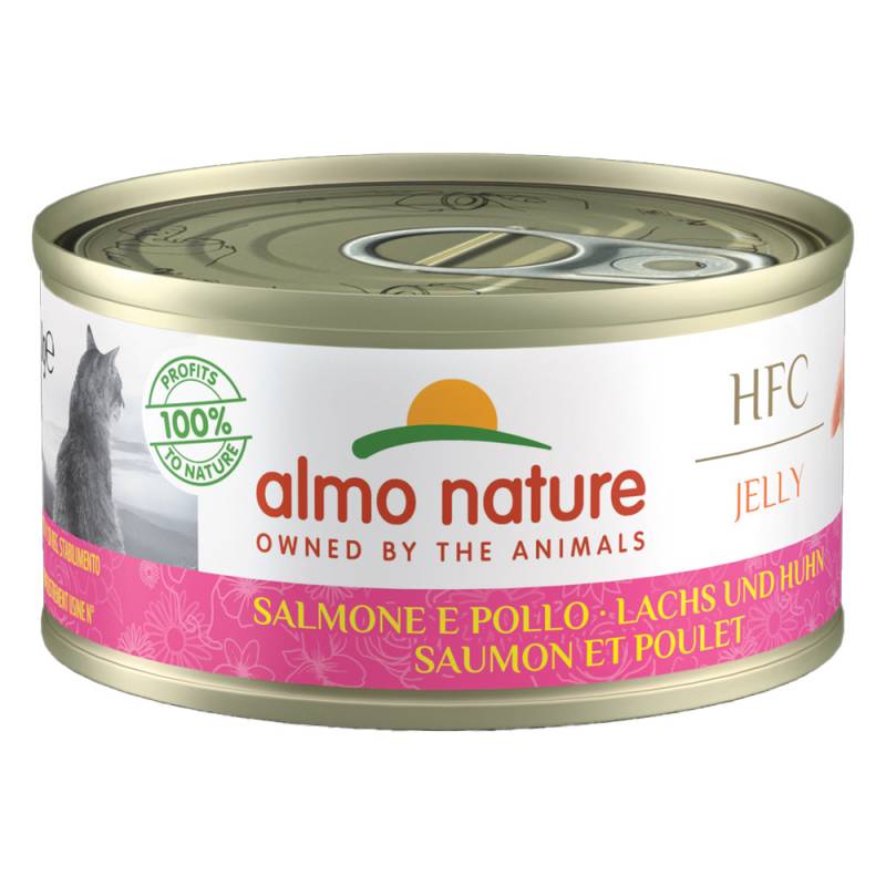 20 + 4 gratis! 24 x 70 g Almo Nature - Lachs mit Huhn in Gelee von Almo Nature 70g