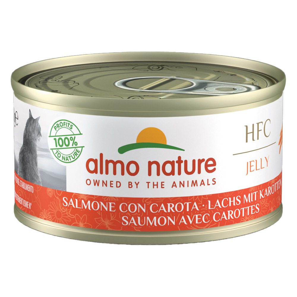 5 + 1 gratis! 6 x 70 g Almo Nature - HFC Lachs mit Karotten in Gelee von Almo Nature 70g