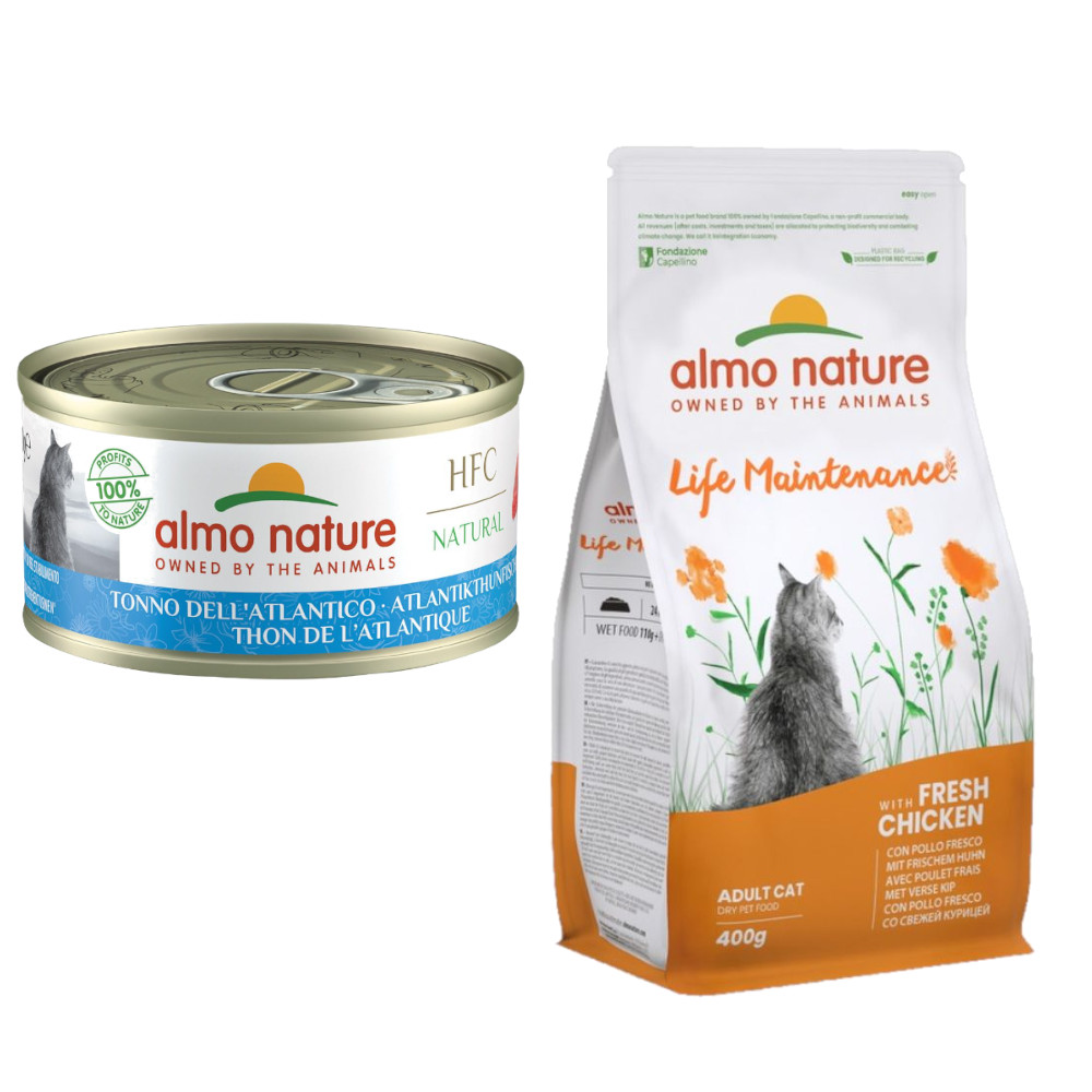 6 x 70 g Almo Nature HFC Natural + 400 g Holistic Nassfutter zum Sonderpreis! - 6 x 70 g Atlantikthunfisch + 400 g Holistic Huhn & Reis 6 x 70 g Almo Nature HFC Natural + 400 g Holistic Nassfutter zum Sonderpreis! - 6 x 70 g Atlantikthunfisch + 400 g Holistic Huhn & Reis von Almo Nature 70g