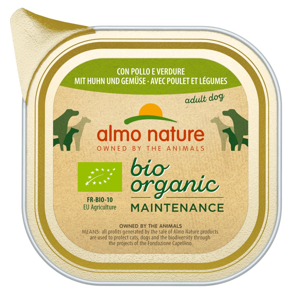 6 x 100 g Almo Nature BioOrganic Maintenance zum Sonderpreis! - mit Bio Huhn & Bio Gemüse von Almo Nature BioOrganic