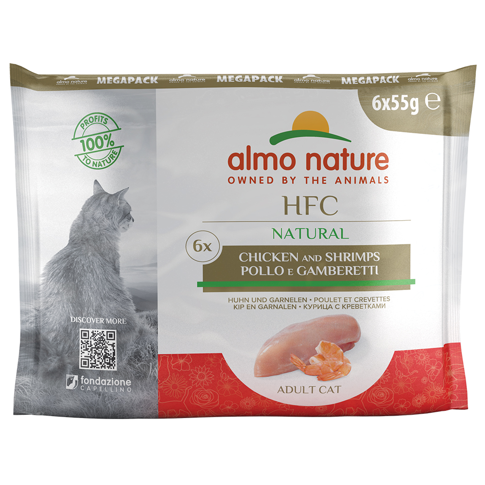 Almo Nature HFC Natural Pouch 6 x 55 g  - Huhn & Garnelen von Almo Nature HFC