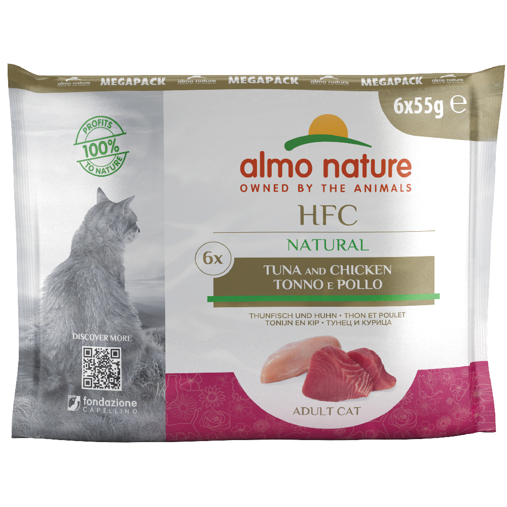 Sparpaket Almo Nature HFC Natural Pouch 24 x 55 g  - Thunfisch & Huhn von Almo Nature HFC