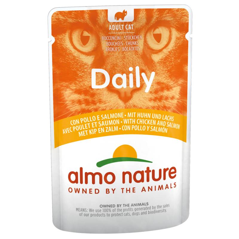 Sparpaket Almo Nature Daily Menu 24 x 70 g - Huhn und Lachs von Almo Nature Daily