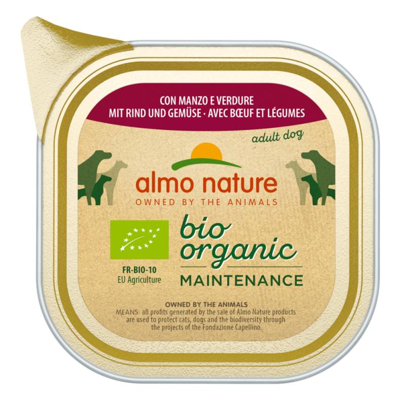 Almo Nature BioOrganic Maintenance 12 x 100 g - Mix 1: Bio Kalb & Bio Gemüse + Bio Rind & Bio Gemüse von Almo Nature BioOrganic