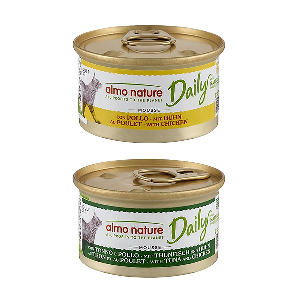 Sparpaket Almo Nature Daily Menu 24 x 85 g - Mixpaket Mousse Huhn (2 Sorten) von Almo Nature Daily