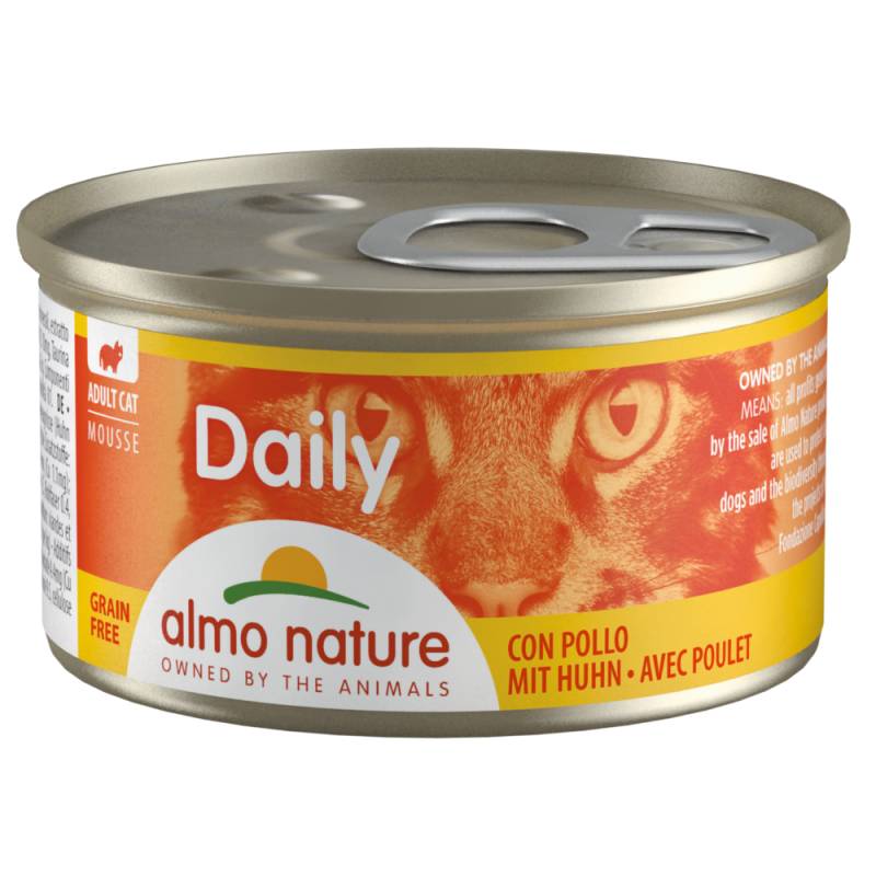 Sparpaket Almo Nature Daily Menu 24 x 85 g - Mixpaket Mousse Huhn (2 Sorten) von Almo Nature Daily