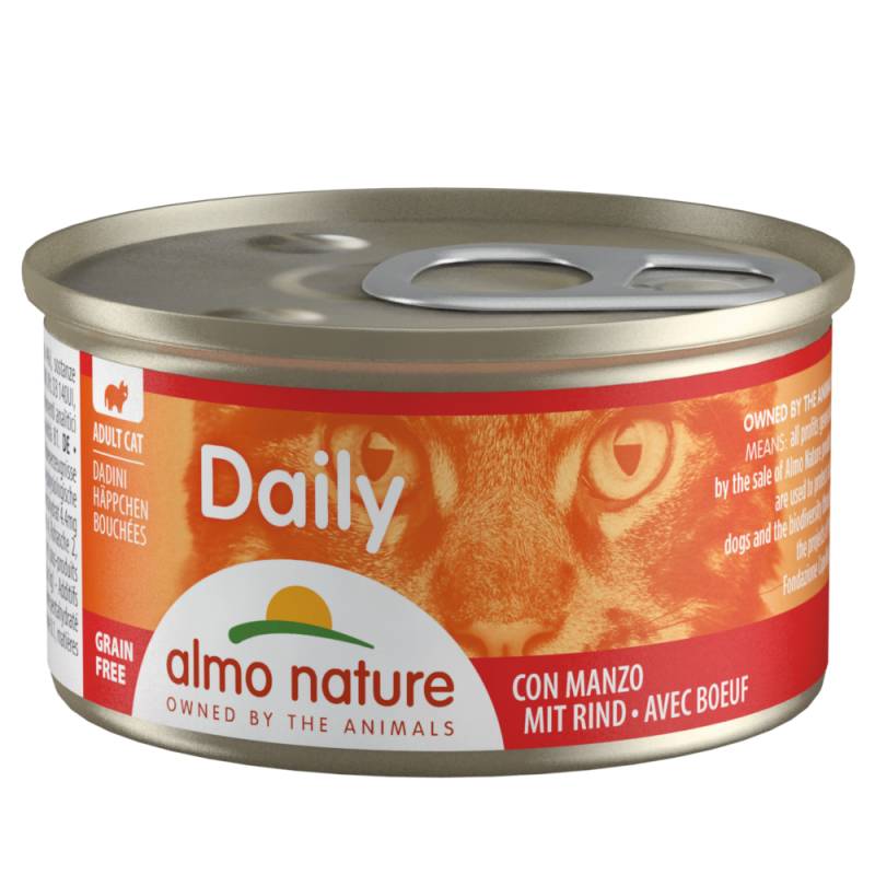 Sparpaket Almo Nature Daily Menu 24 x 85 g - Häppchen mit Rind von Almo Nature Daily