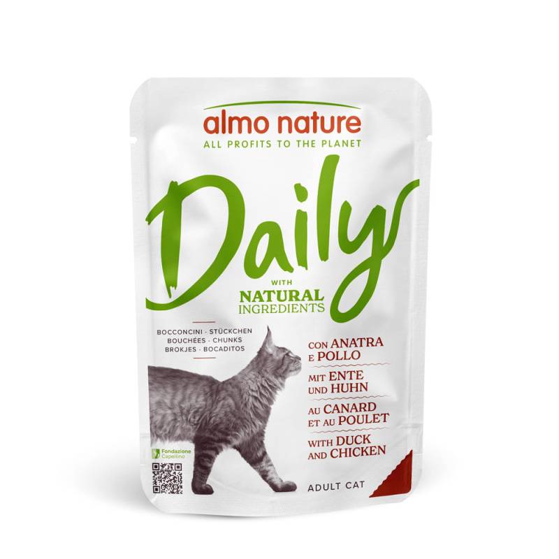 Sparpaket Almo Nature Daily Menu Pouch 12 x 70 g - Ente und Huhn von Almo Nature Daily