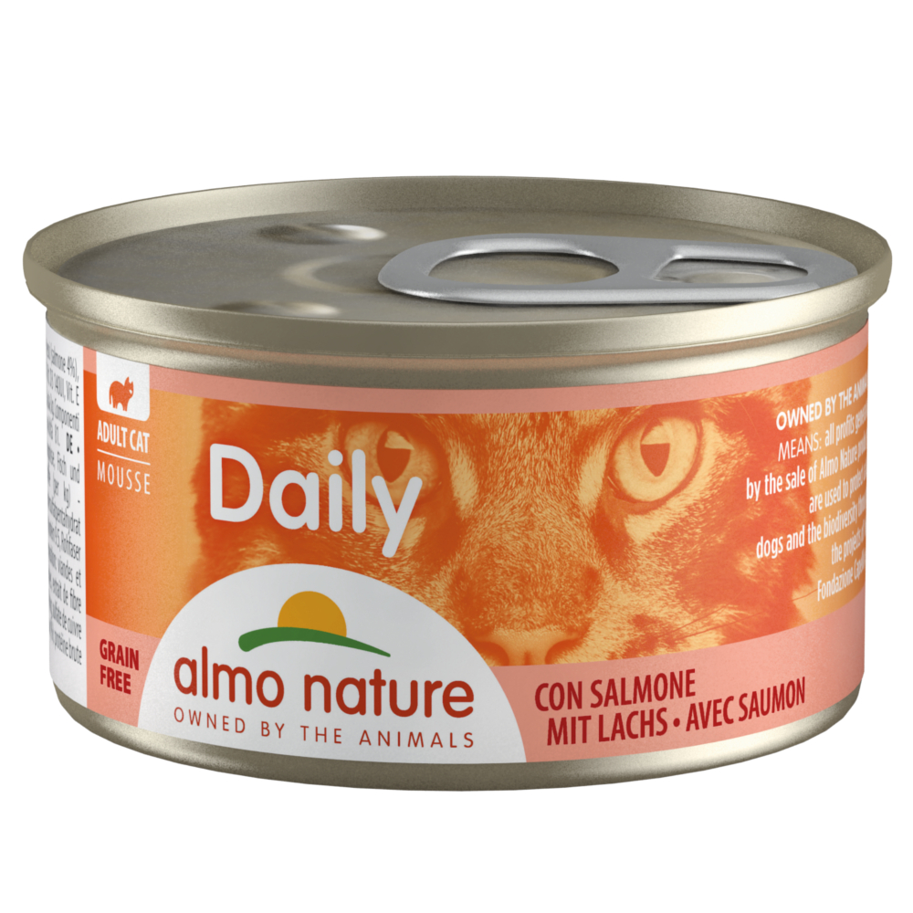 20 + 4 gratis! 24 x 85 g Almo Nature Daily Menu - Mousse mit Lachs von Almo Nature Daily