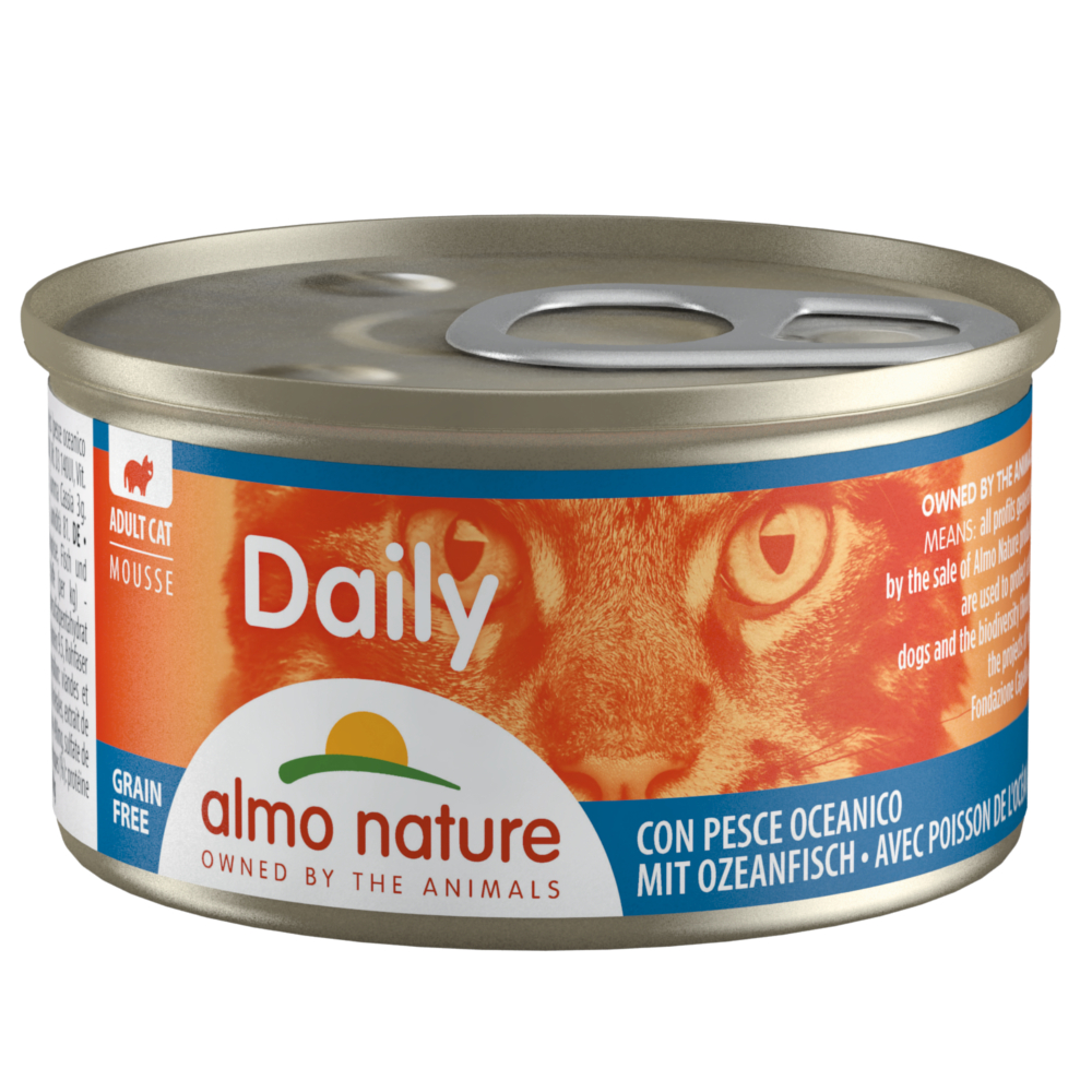 20 + 4 gratis! 24 x 85 g Almo Nature Daily Menu - Mousse mit Ozeanfisch von Almo Nature Daily