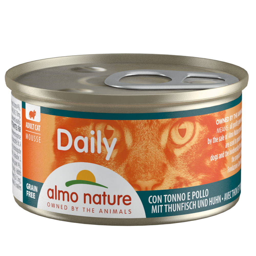 20 + 4 gratis! 24 x 85 g Almo Nature Daily Menu - Mousse mit Thunfisch und Huhn von Almo Nature Daily