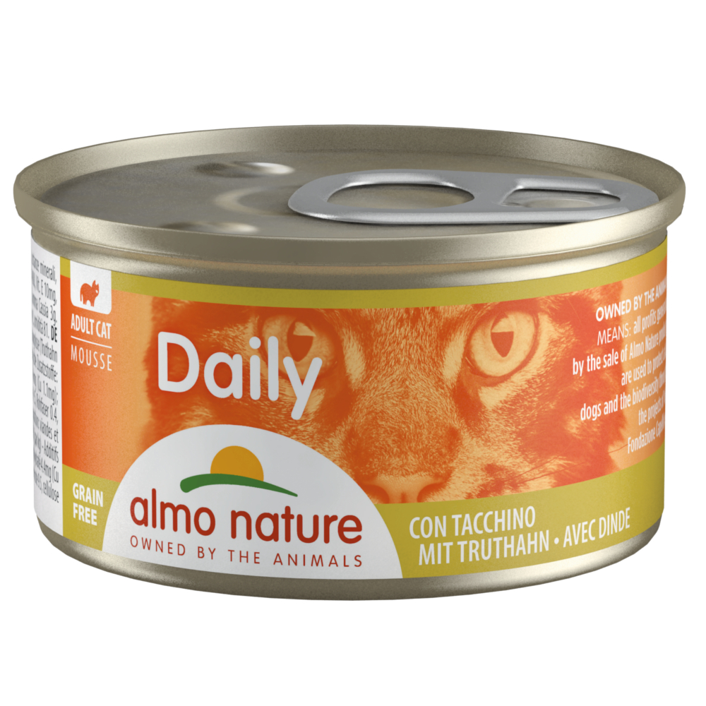 20 + 4 gratis! 24 x 85 g Almo Nature Daily Menu - Mousse mit Truthahn von Almo Nature Daily