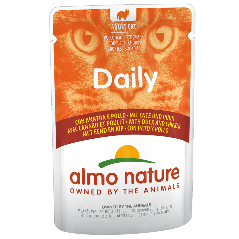 5 + 1 gratis! 6 x 70 g Almo Nature Daily Menu - Ente und Huhn von Almo Nature Daily