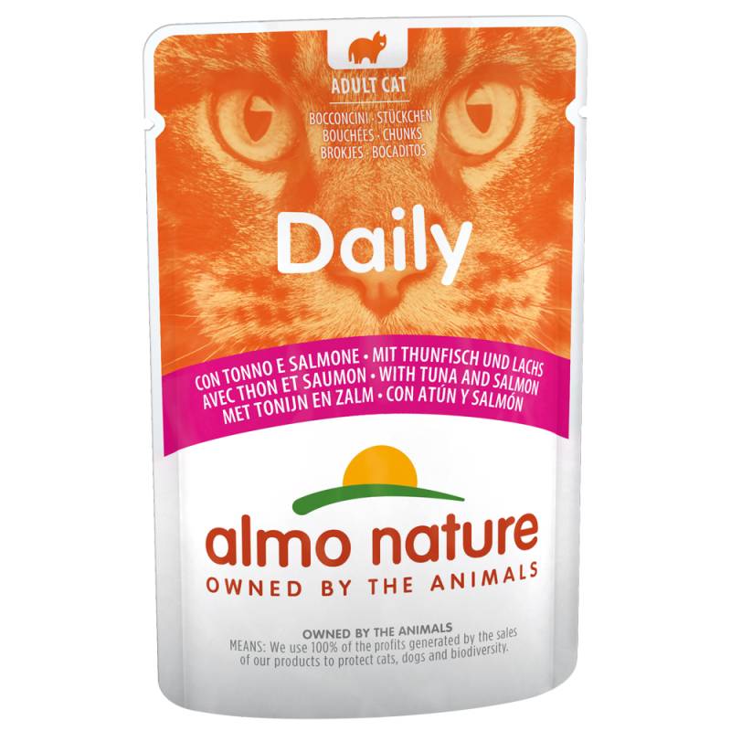 5 + 1 gratis! 6 x 70 g Almo Nature Daily Menu - Thunfisch und Lachs von Almo Nature Daily