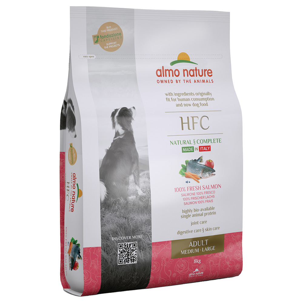 1 kg gratis! 8 kg Almo Nature HFC - Adult M-L Lachs von Almo Nature HFC