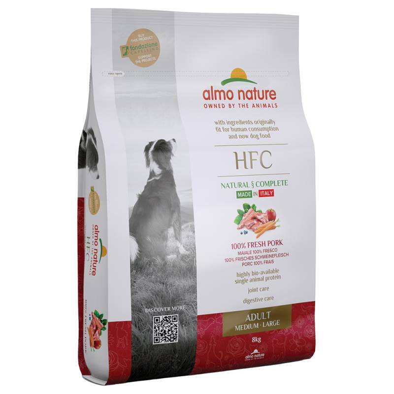 1 kg gratis! 8 kg Almo Nature HFC - Adult M-L Schweinefleisch von Almo Nature HFC