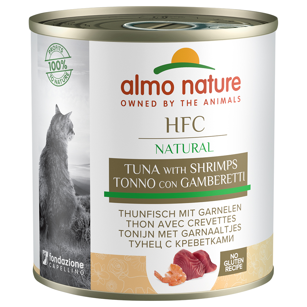 20 + 4 gratis! 24 x 280 g Almo Nature HFC Natural - Thunfisch & Garnelen von Almo Nature HFC