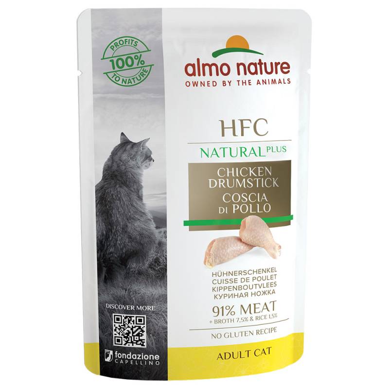 20 + 4 gratis! 24 x 55 g Almo Nature HFC Natural Plus - Hähnchenschenkel von Almo Nature HFC