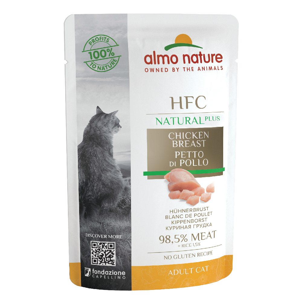 20 + 4 gratis! 24 x 55 g Almo Nature HFC Natural Plus - Hühnerbrust von Almo Nature HFC