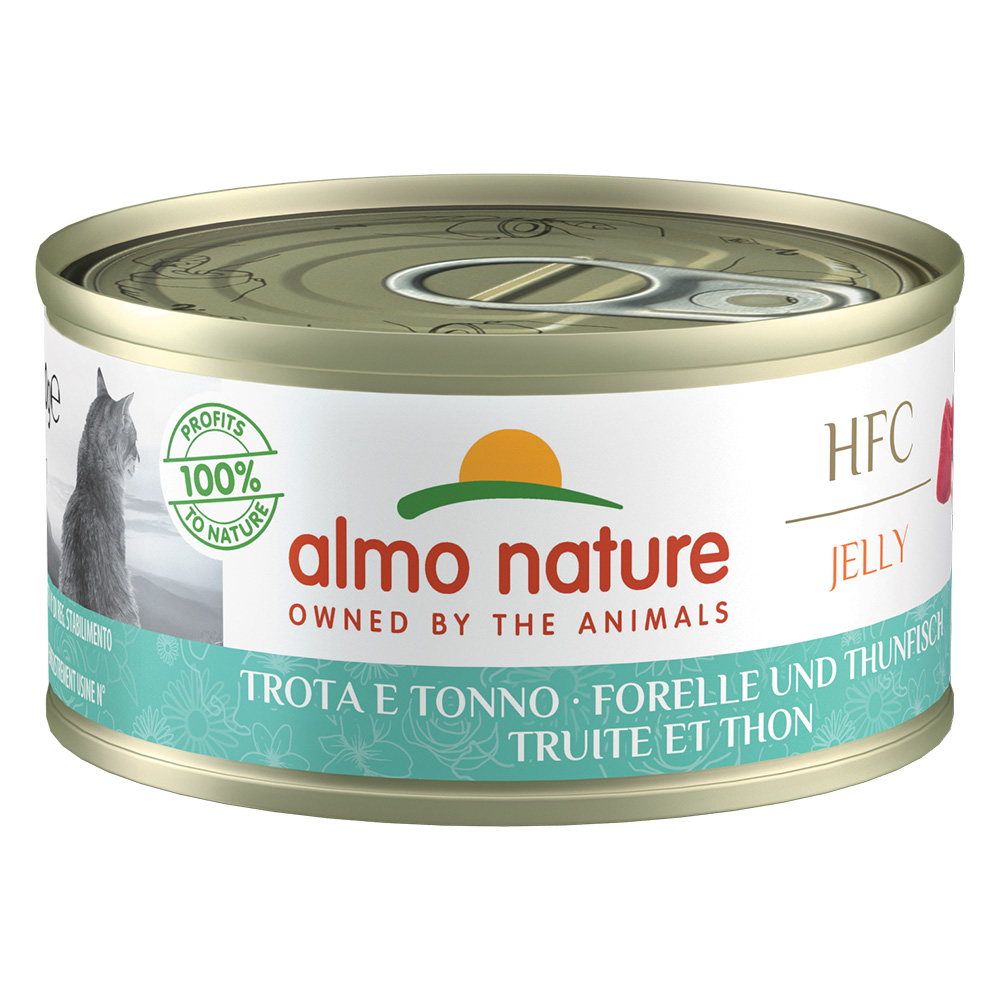 20 + 4 gratis! 24 x 70 g Almo Nature - HFC Natural: Forelle & Thunfisch in Gelee von Almo Nature HFC