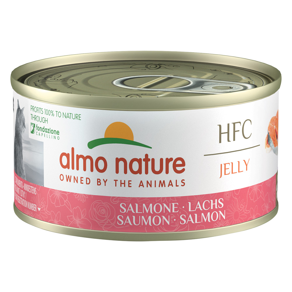 20 + 4 gratis! 24 x 70 g Almo Nature - HFC Natural: Lachs in Gelee von Almo Nature HFC