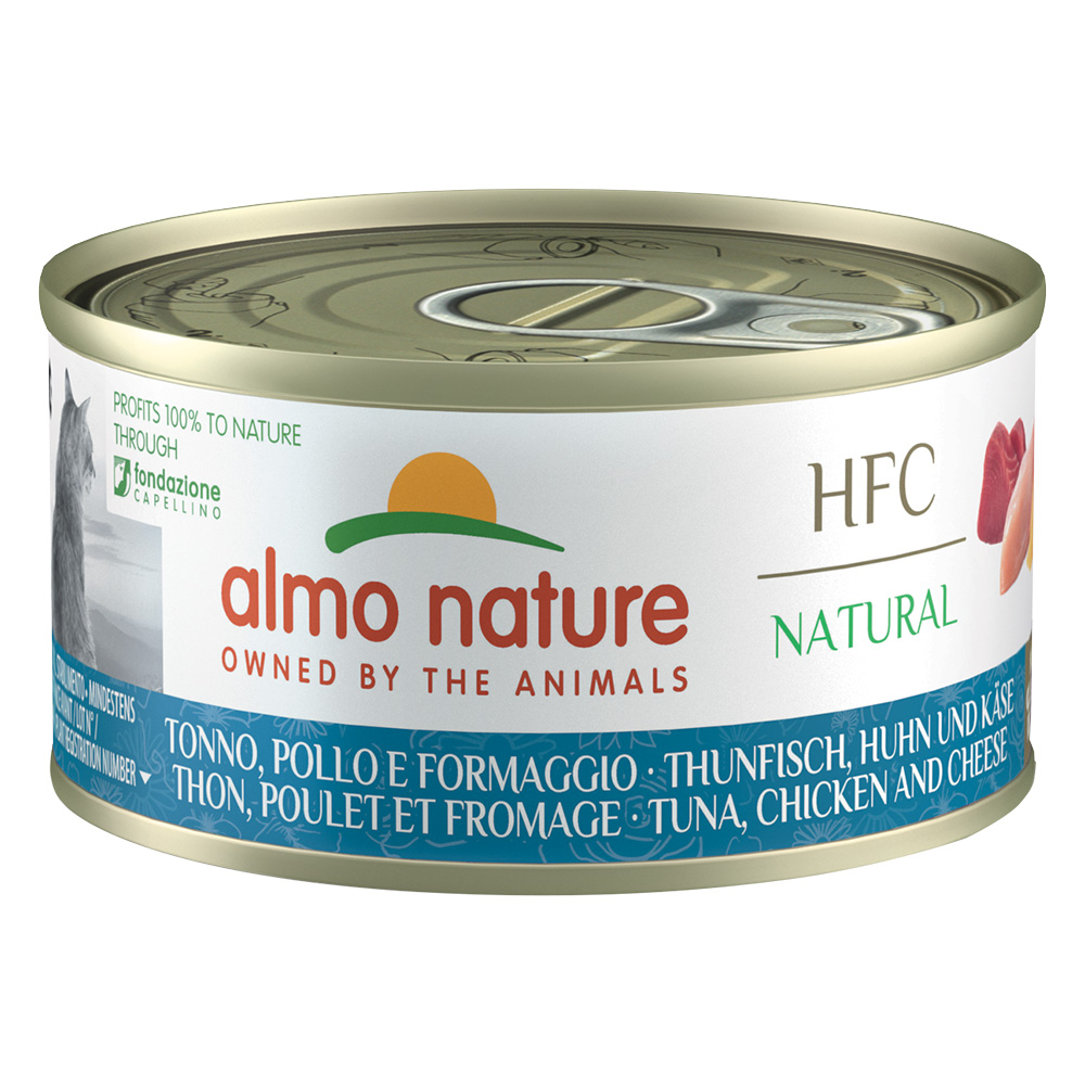 20 + 4 gratis! 24 x 70 g Almo Nature - HFC Natural: Thunfisch, Huhn & Käse von Almo Nature HFC