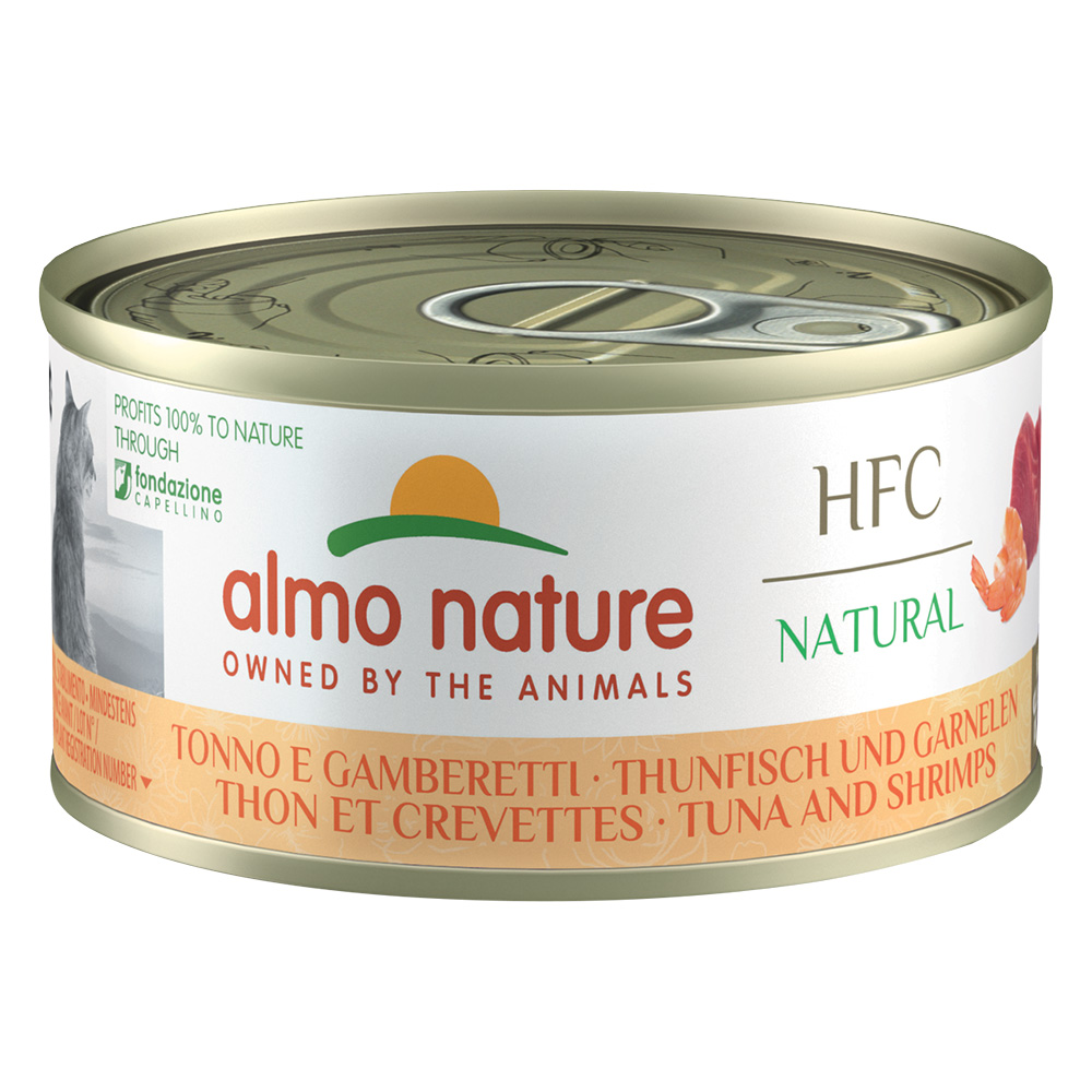 20 + 4 gratis! 24 x 70 g Almo Nature - HFC Natural: Thunfisch und Garnelen von Almo Nature HFC