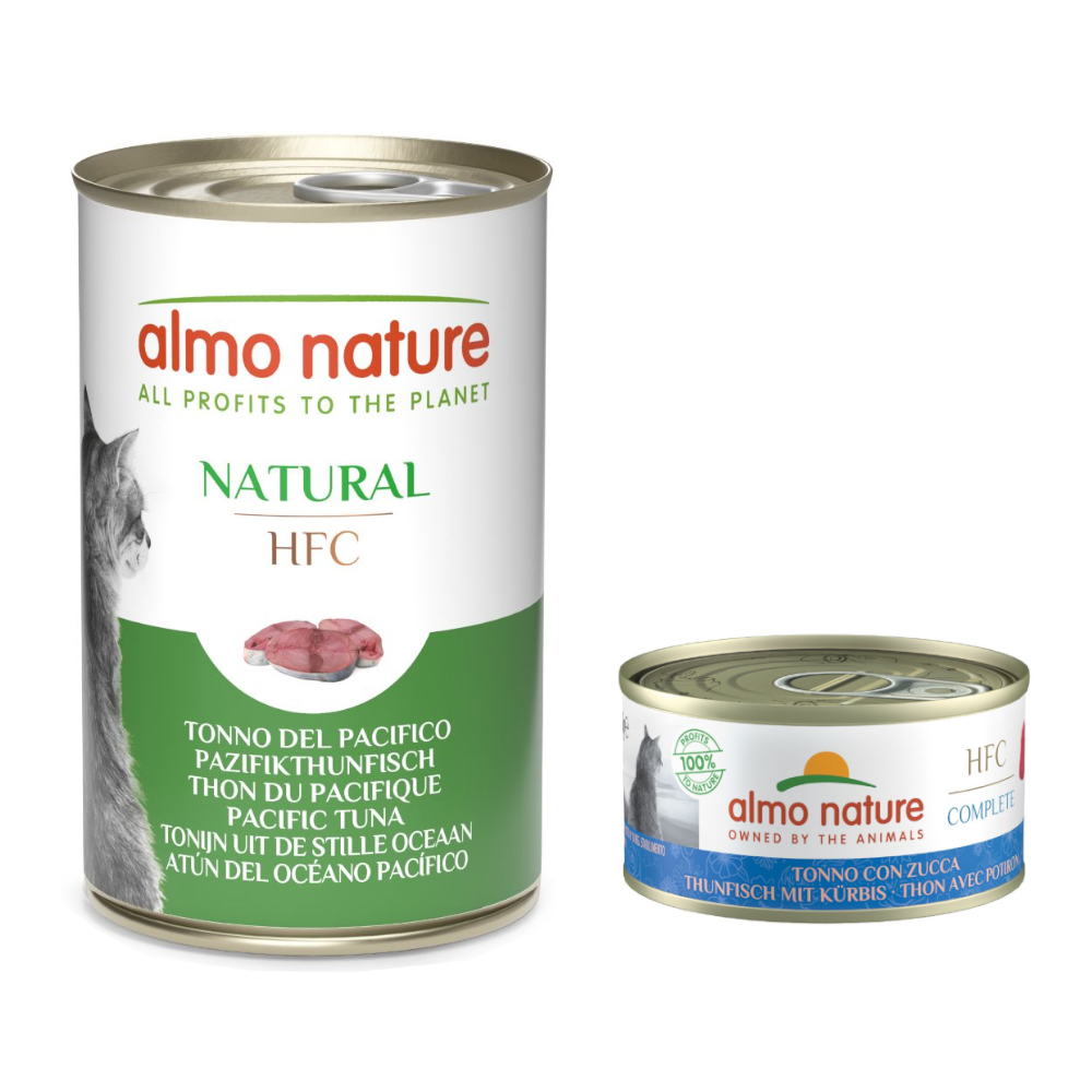 6 x 140 g Almo Nature HFC Natural + 6 x 70 g Complete zum Sonderpreis! - 6 x 140 g Pazifikthunfisch + 6 x 70 g Thunfisch mit Kürbis 6 x 140 g Almo Nature HFC Natural + 6 x 70 g Complete zum Sonderpreis! - 6 x 140 g Pazifikthunfisch + 6 x 70 g Thunfisch mit Kürbis von Almo Nature HFC