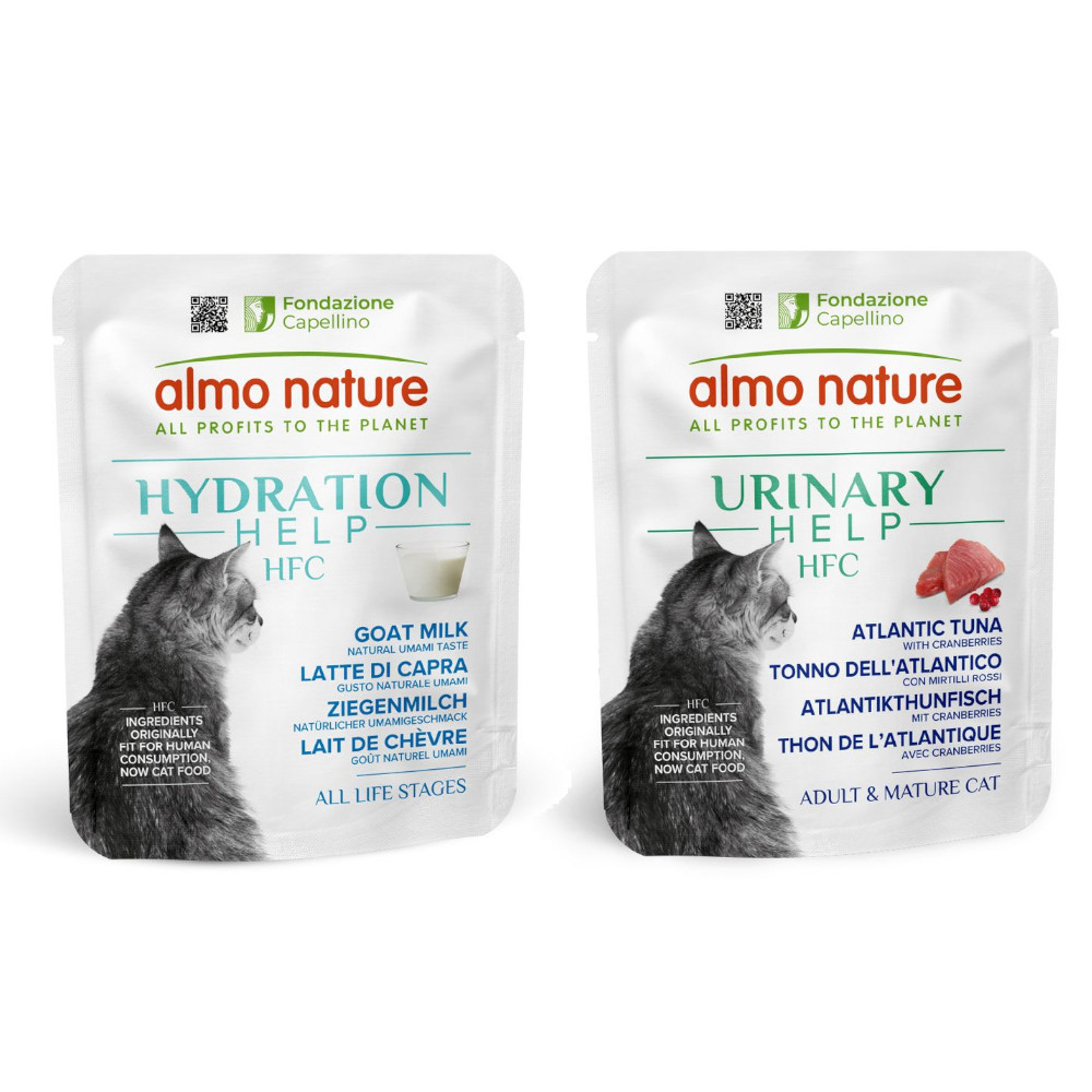 6 x 50 g Almo Nature HFC Hydration Help + 6 x 50 g Urinary Help zum Sonderpreis! - Ziegenmilch + Atlatikthunfisch mit Cranberrys 6 x 50 g Almo Nature HFC Hydration Help + 6 x 50 g Urinary Help zum Sonderpreis! - Ziegenmilch + Atlatikthunfisch mit Cranberrys von Almo Nature HFC