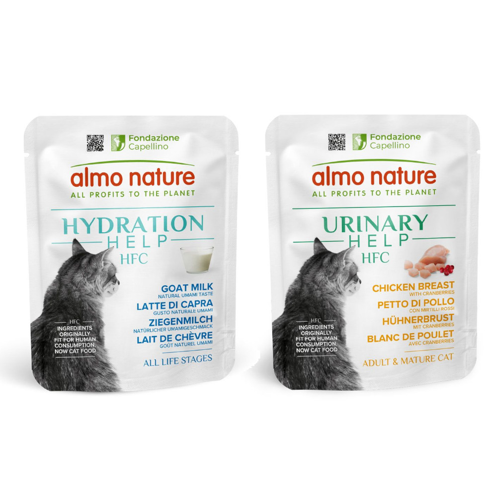 6 x 50 g Almo Nature HFC Hydration Help + 6 x 50 g Urinary Help zum Sonderpreis! - Ziegenmilch + Hühnerbrust mit Cranberrys 6 x 50 g Almo Nature HFC Hydration Help + 6 x 50 g Urinary Help zum Sonderpreis! - Ziegenmilch + Hühnerbrust mit Cranberrys von Almo Nature HFC
