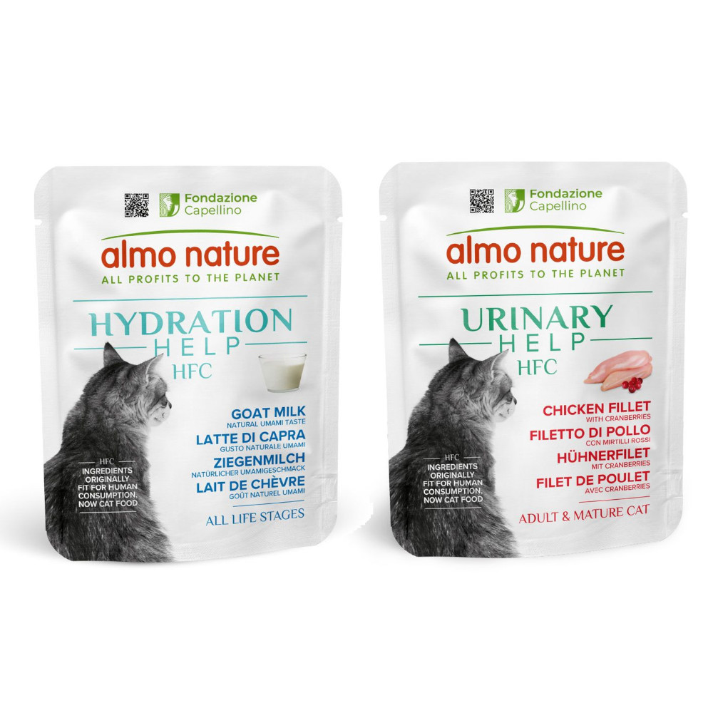 6 x 50 g Almo Nature HFC Hydration Help + 6 x 50 g Urinary Help zum Sonderpreis! - Ziegenmilch + Hühnerfilet mit Cranberrys 6 x 50 g Almo Nature HFC Hydration Help + 6 x 50 g Urinary Help zum Sonderpreis! - Ziegenmilch + Hühnerfilet mit Cranberrys von Almo Nature HFC
