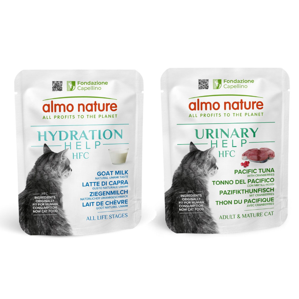 6 x 50 g Almo Nature HFC Hydration Help + 6 x 50 g Urinary Help zum Sonderpreis! - Ziegenmilch + Pazifikthunfisch mit Cranberrys 6 x 50 g Almo Nature HFC Hydration Help + 6 x 50 g Urinary Help zum Sonderpreis! - Ziegenmilch + Pazifikthunfisch mit Cranberrys von Almo Nature HFC
