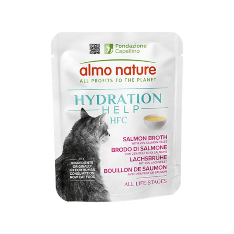 Almo Nature HFC Hydration Help 6 x 50 g - Lachsbrühe mit Lachsfilet von Almo Nature HFC