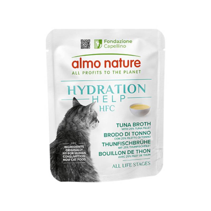 Almo Nature HFC Hydration Help 6 x 50 g - Thunfischbrühe mit Thunfischfilet von Almo Nature HFC