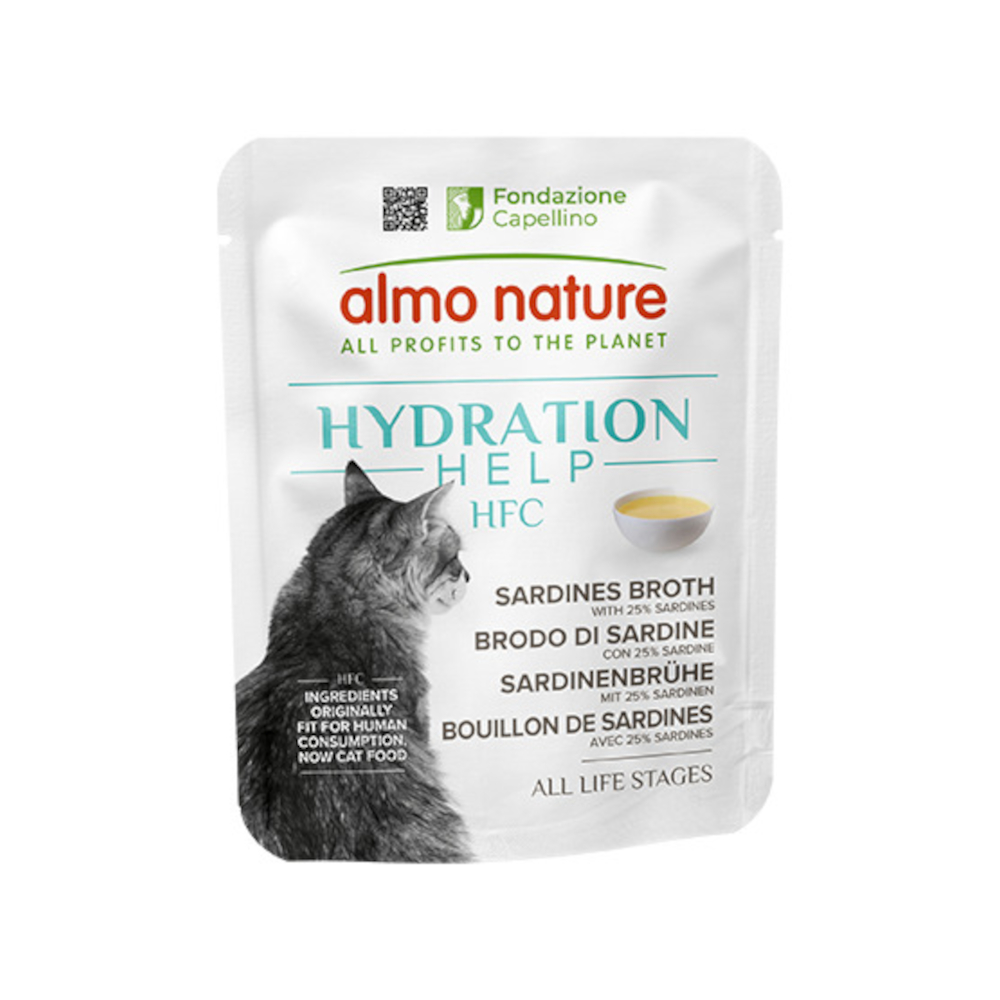 Sparpaket Almo Nature HFC Hydration Help 24 x 50 g - Sardinenbrühe mit Sardinen von Almo Nature HFC