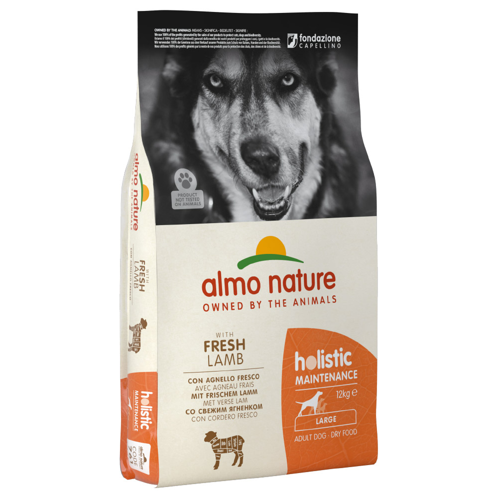 1 kg gratis! 12 kg Almo Nature Holistic - Adult Lamm & Reis Large von Almo Nature Holistic