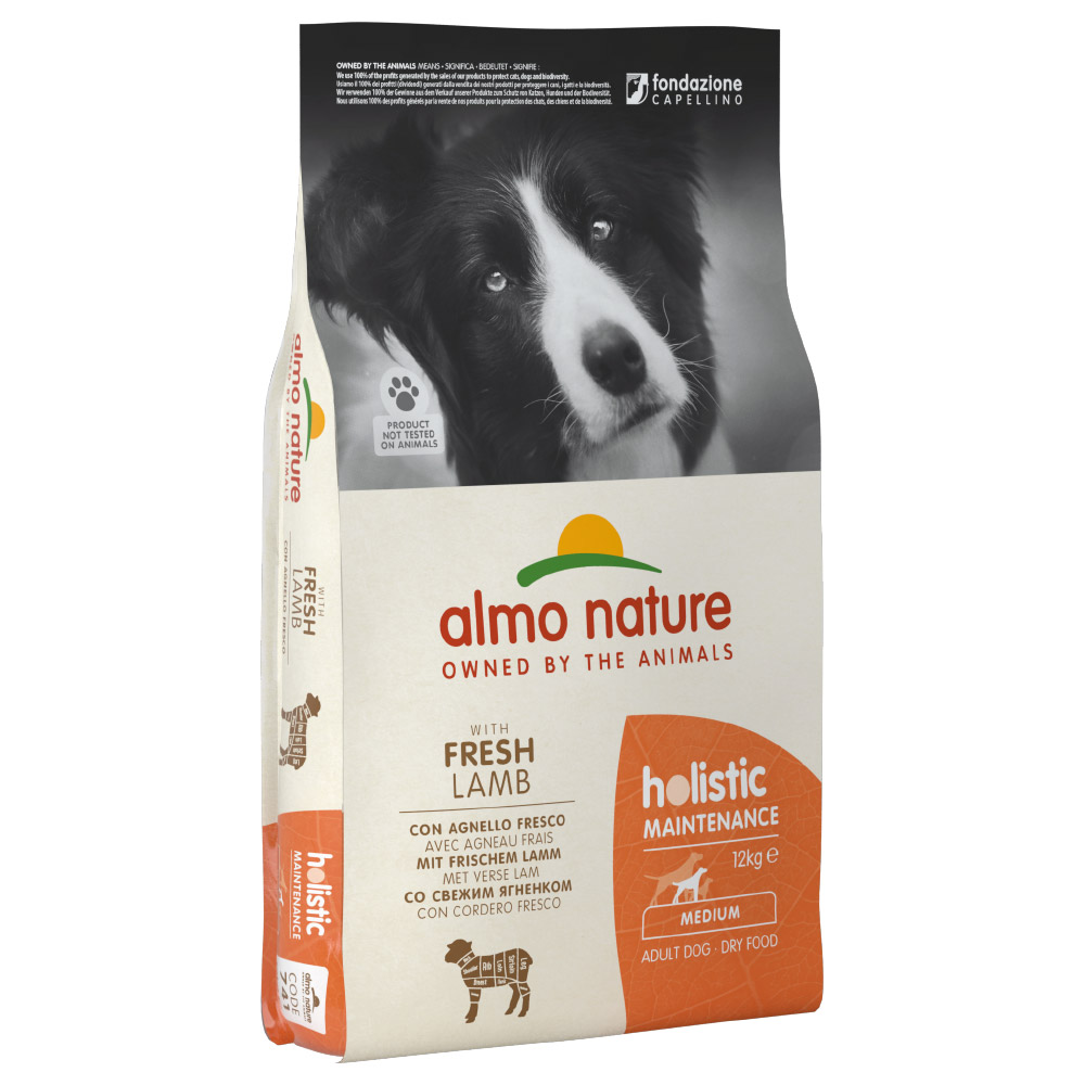 1 kg gratis! 12 kg Almo Nature Holistic - Adult Lamm & Reis Medium von Almo Nature Holistic