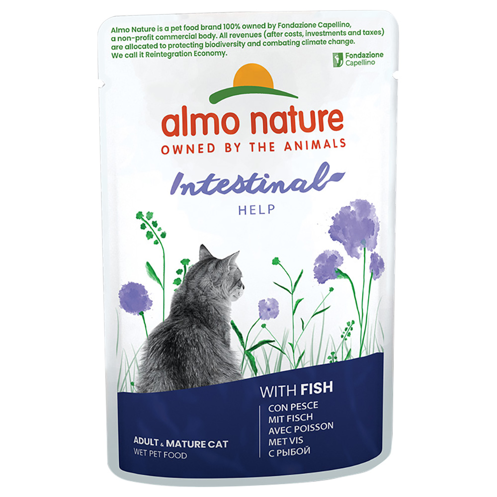 20 + 4 gratis! 24 x 70 g Almo Nature Holistic Intestinal Help - Fisch von Almo Nature Holistic