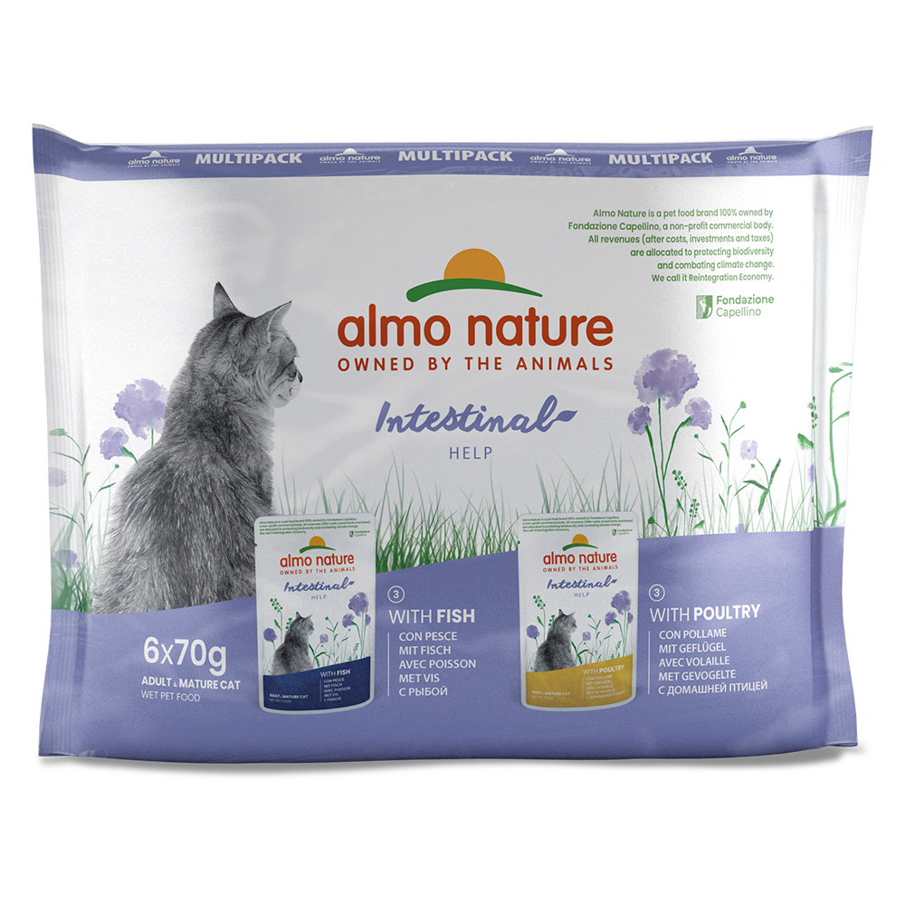 20 + 4 gratis! 24 x 70 g Almo Nature Holistic Intestinal Help - Mix: Geflügel & Fisch von Almo Nature Holistic