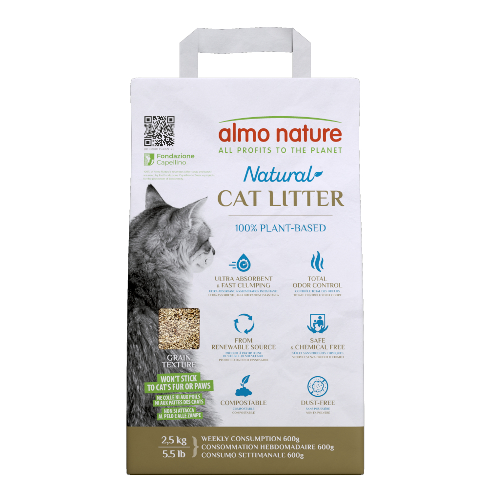 Almo Nature Natural Körnige Katzenstreu - 2,5 kg Almo Nature Natural Körnige Katzenstreu - 2,5 kg von Almo Nature Litter