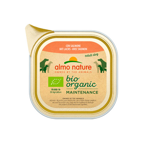 Almo Nature Bio Organic Maintenance Hundefutter - Schälchen - Lachs - 9 x 300 g Almo Nature Bio Organic Maintenance Hundefutter - Schälchen - Lachs - 9 x 300 g von Almo Nature